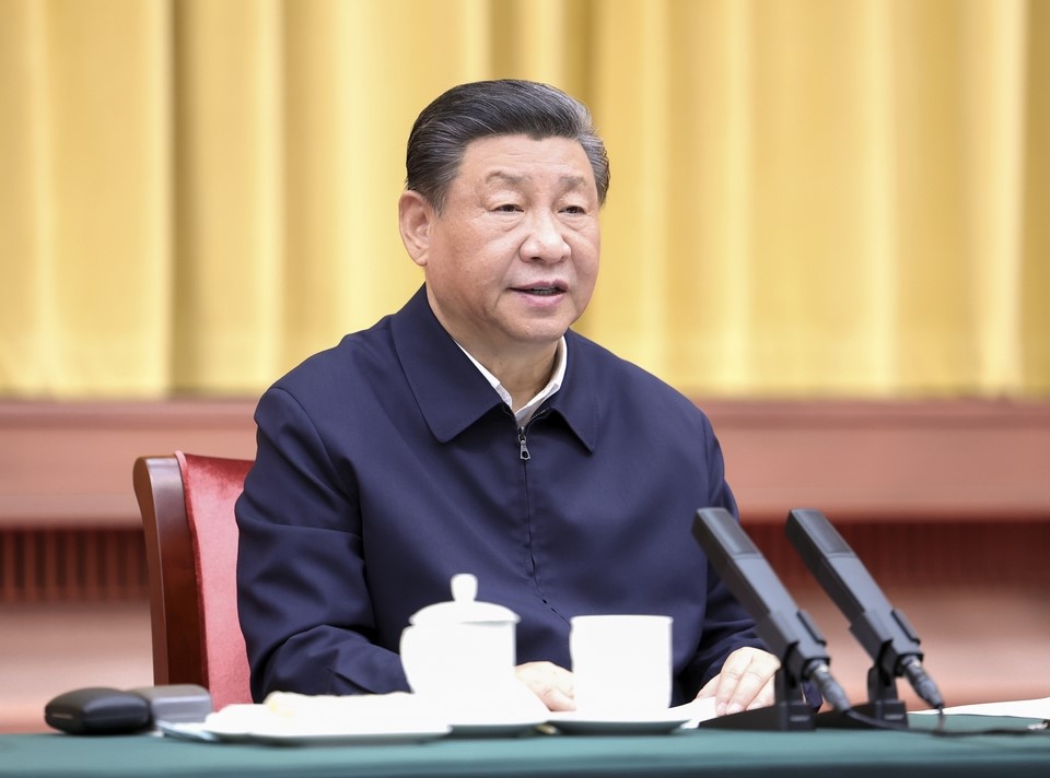 2024年3月20日下午，中共中央總書記、國家主席、中央軍委主席習近平在湖南省長沙市主持召開新時代推動中部地區(qū)崛起座談會并發(fā)表重要講話。新華社記者 鞠鵬 攝 